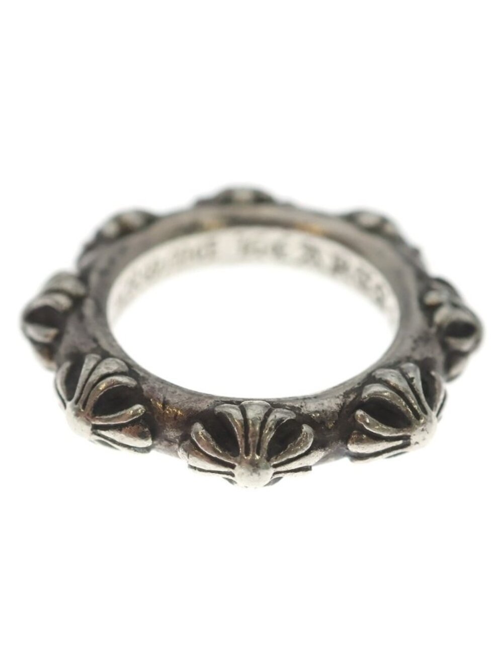 Chrome Hearts Cross Band Ring Silver
